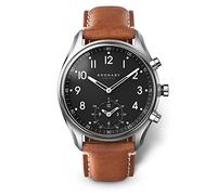 Kronaby Montre Connectée Homme Hybride Cuir Marron - Analogique Intelligente 10 ATM S0729/1 - Contrôle Musique, Compteur de Pas, Notifications, Appels - Apex