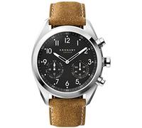Montre KRONABY pour Homme S3112/1 Apex Boîtier en Acier Inoxydable Gris Bracelet en Cuir Marron