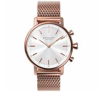 Kronaby Montre Connectée Femme Hybride Acier INOX 316L Rose - Verre Saphir - Étanche 10 ATM - Contrôle Musique - Compteur de Pas - Notifications et Rejet d’Appels S1400/1 - Carat