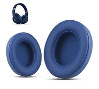 Krone Kalpasmos Coussinets de Rechange pour Casque Beats Studio 3 sans Fil, compatibles avec Beats Studio 2 & 3 Filaire/sans Fil/modèle B0501/ B0500, Cuir protéiné et Mousse à mémoire de Forme, Bleu