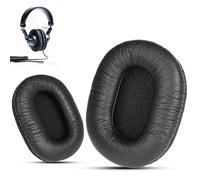 Krone Kalpasmos Coussinets de rechange pour casque Sony MDR-7506, cuir synthétique froissé et mousse - Pour casque MDR-V6 MDR-V7 MDR-CD900ST - Avec sac transparent givré - Noir