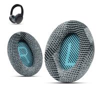 Krone Kalpasmos Tissu Coussinets pour Bose QC35/QC35 II/QC45 - Gris/Bleu | pour QuietComfort 35 II / QC45/QC35 / QC25 / QC2 / QC15 /Ae2 /Ae2i /Ae2w / SoundTrue/SoundLink-mousse à mémoire de forme