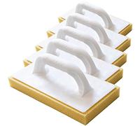 Kronen Hansa 5x Reibfix Planche de lavage pour carrelage avec support éponge hydro pour laver les carreaux (éponge à carrelage, planche de nettoyage, quadrillée, 140 x 280 mm, épaisseur 30 mm)