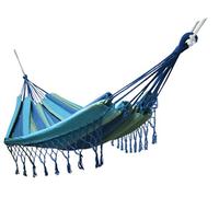 Kronenburg Hamac suspendu pour plusieurs personnes avec franges 320 x 160 cm charge jusqu'à 300 kg