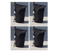 Kronenburg Lot de 4 poids de tonnelle en noir - À remplir avec du sable, des graviers, du gravier, etc. - Volume de remplissage par pièce : environ 13 kg - Sécurité supplémentaire pour tente de jardin