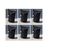 Kronenburg Lot de 6 poids de tonnelle noirs - Remplibles avec du sable, des graviers, etc. - Volume de remplissage par pièce : environ 13 kg - Sécurité supplémentaire pour tente de jardin