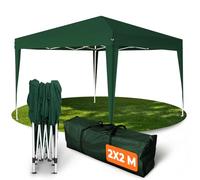 Kronenburg Tonnelle Pliante 2x2m Étanche UV 50+ - Pavillon de Jardin Robuste en Acier pour Extérieur, Fêtes, Marchés, Camping - Vert