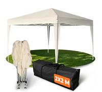 Kronenburg Tonnelle Pliante Étanche 2x2 M, Protection UV 50+, Gazebo de Jardin Champagne - Montage Facile, Cadre Acier Robuste pour Fêtes, Marchés, Camping