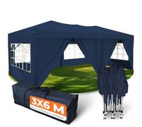 Kronenburg Tonnelle Pliante Étanche 3x6 m avec 6 Parois Latérales, Barnum de Jardin Anti-UV 50+, Bleu - Montage Facile pour Fêtes et Événements Extérieurs