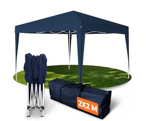 Kronenburg Tonnelle pliante étanche - Dimensions du toit : 2 x 2 m - Protection UV 50+ - Bleu