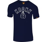 Kronk Outline Gloves T-shirt coupe ajustée pour homme, Gants Outline Bleu marine et blanc, M
