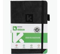 Krono Planning hebdomadaire de qualité supérieure | Planificateur hebdomadaire et mensuel luxueux pour augmenter la productivité, la concentration, la croissance personnelle, le bonheur et la réussite | Non daté | A5 | Noir