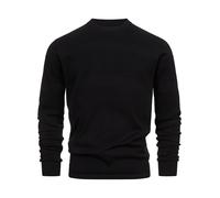 Kronstadt Hommes KSHannes Knit Sweater | Pull Fin avec col Rond Black L