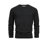 Kronstadt Hommes KSPep Knit Sweater | Pull en Maille Fine avec col Rond Charcoal Mix M