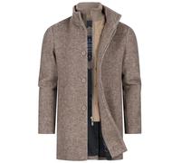 KRONSTADT KSChess Manteau en laine avec col montant en mélange de laine | Manteau d'hiver parka pour homme, marron mélangé, L