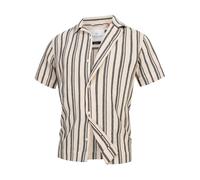 KRONSTADT KSEager Chemise à manches courtes pour homme avec col Kent | Chemise rayée à manches courtes, Sky Captain, L