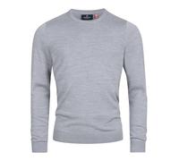 KRONSTADT KSJohannes Pull en laine mérinos Crew Knit pour homme 100 % laine mérinos | Pull d'hiver pour homme, Lt Grey Mix, M