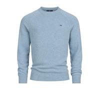 KRONSTADT KSLarson Crew Neck Knit Pull d'hiver en laine mélangée pour homme, Blue Shadow Mix, M