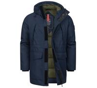 KRONSTADT Veste à capuche KSSutton pour homme avec fermeture éclair dissimulée - Veste d'hiver fonctionnelle pour homme, Sky Captain, L