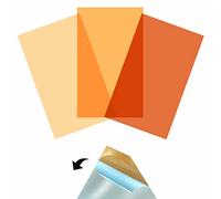 KROPP Lot de 3 films de couleur autocollants pour lampes LED, découpe 20 x 12 cm, 3 tons blanc chaud, filtre de couleur pour correction des couleurs, lumière du jour à lumière incandescente, lot de 3