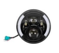 KROREN Phare avant Pour Jeep CJ-8 CJ-7 pour Wrangler TJ LJ JK 7 pouces LED ronde DRL ensemble de phares Projecteur Principal auto (Couleur : Noir)