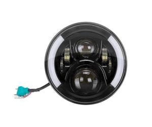 KROREN Phare avant Pour Jeep CJ-8 CJ-7 pour Wrangler TJ LJ JK 7 pouces LED ronde DRL ensemble de phares Projecteur Principal auto (Couleur : Noir)
