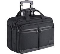 KROSER Mallettes à roulettes pour Ordinateur Portable Sacoche à roulettes 17,3 Pouces Imperméable Trolley Ordinateur Professionnel avec Poches RFID pour Hommes/Femmes Rolling Laptop Bag