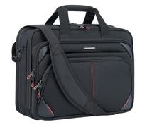 KROSER Sac pour Ordinateur Portable 15.6" Porte-Documents pour Ordinateur Sac à Bandoulière Hydrofuge Pochette Durable pour Tablette avec Poches RFID pour Femmes/Hommes Laptop Bag
