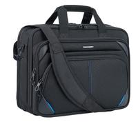 KROSER Sac pour Ordinateur Portable 15.6" Porte-Documents pour Ordinateur Sac à Bandoulière Hydrofuge Pochette Durable pour Tablette avec Poches RFID pour Femmes/Hommes Laptop Bag