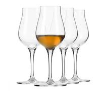 Krosno Avant-Garde Verres à Brandy Cognac Rhum 125 ml - Lot de 4 Verres Dégustation Snifter en Cristal Sans Plomb, Calice Tulipe, Élégants, Maison Bar Restaurant, Lave-vaisselle