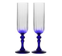 KROSNO Bubble Cobalt Coupes de Champagne Lot de 2 200 ml