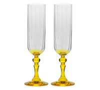 KROSNO Bubble Jaunes Coupes de Champagne Lot de 2 200 ml