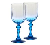 Krosno Verres à vin 300 ml avec pied turquoise, lot de 2 - pour vin rouge, vin blanc, mocktails et eau - cristal sans plomb - compatibles lave-vaisselle - Bubble Celebration Moments