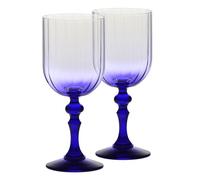 KROSNO Bubble Verres Cobalt à vin, Lot de 2, 300 ml
