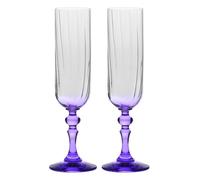 KROSNO Bubble Violettes Coupes de Champagne Lot de 2 200 ml
