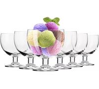 Krosno Coupes à glace - Lot de 6 | 350 ml | Bols à dessert | Idéal pour la maison, les restaurants et les fêtes | Compatible lave-vaisselle | Cristal sans plomb