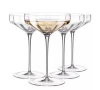 Krosno Flûtes Celebration 150 ml, lot de 4, verrerie artisanale, design élégant et classique, idéal pour champagne et vins mousseux | Cristal sans plomb