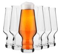 Krosno Grand Verre à Bière IPA Artisanale - Lot de 6 Verres 400 ml - Collection Splendour - Bière Cadeau - Lavable au