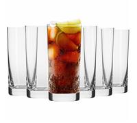 Krosno Grand Verre à Eau Rhum Cocktail Coca Cola Mojito Jus - Highball - Lot de 6 Gobelets - 350 ml - Collection Blended