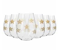 Krosno Grand Verre à Vin Blanc, Eau, Jus sans Pied - Lot de 6 Verres - 500 ml - Collection Star - Lavable au Lave-Vaisselle