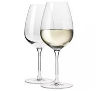Krosno Grand Verre à Vin Blanc en Cristal - Lot de 2 Verres - 460 ml - Collection Duet - Lavable au Lave-Vaisselle