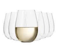 Krosno Grand Verre à Vin Blanc sans Pied - Lot de 6 Verres - 500 ml - Collection Harmony - Lavable au Lave-Vaisselle