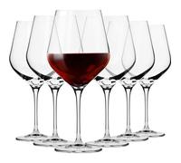 Krosno Grand Verre à Vin Rouge Bourgogne en Cristal - Lot de 6 Verres - 860 ml - Collection Splendour - Lavable au Lave-Vaisselle