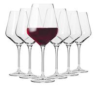 Krosno Verres à vin rouge | Lot de 6 | 490 ML | Collection Avant-Garde | Verre en cristal sans plomb | Pour la maison, restaurants & fêtes | Passe au lave-vaisselle