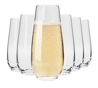 KROSNO Harmony Verres à Champagne 230 ml, Lot de 6 Verres Sans Pied