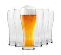 Krosno Haut Verres à Bière | Lot de 6 | 500 ML | Collection Chill | Parfait la Maison, Les fêtes | Va au Lave-Vaisselle