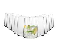 Krosno Infinity Collection Lot de 12 verres à eau, boissons et jus de fruits, 490 ml, sans plomb, durables, parfaits pour la maison et le bar