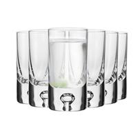 KROSNO Lagrima Verres à Vodka avec base épaisse, Lot de 6, 30 ml