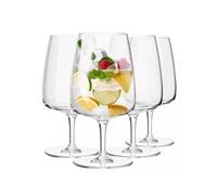 Krosno Lot de 4 verres à eau et à vin | 330 ml | Collection moderne | Verres à boire | Cadeau de mariage | Parfait pour la maison, les restaurants et la cuisine | Passe au lave-vaisselle