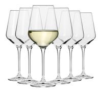 Krosno - Lot de 6 grands verres vin blanc - 350 ml - Collection Avant-Garde - Verres vin en cristal long pied pour vins et cocktails - Ense